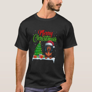Dachshund Dog Christmas Tree Lights Xmas Dachshund T-Shirt