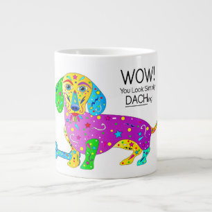 Dachshund Dog Colourful Kaleidoscope Collection Large Coffee Mug