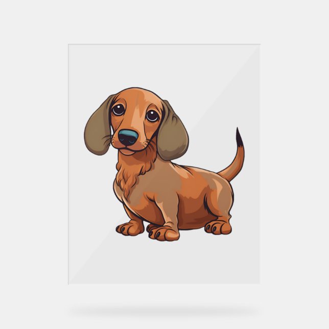 Dachshund Dog Cute  Acrylic Sign (Front)