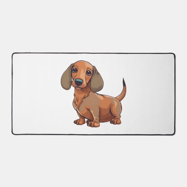 Dachshund Dog Cute  Desk Mat (Front)