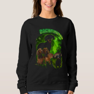 Dachshund Dog  Dachshund Dog Vintage 90s Style Sweatshirt