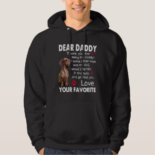 Dachshund Dog Dear Daddy Funny Dachshund Daddy Quo Hoodie