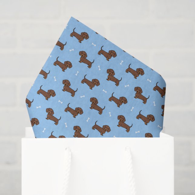 Dachshund Dog Decoupage Tissue Paper (Gift Bag)