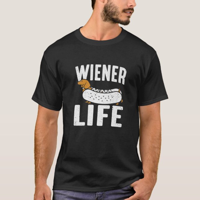 Dachshund Dog Designs For Men Weiner Life Dachshun T-Shirt (Front)
