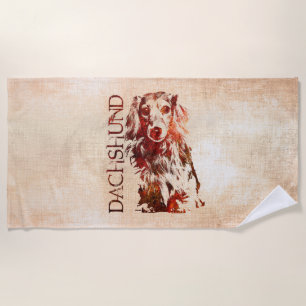 Dachshund dog  - Doxie Beach Towel