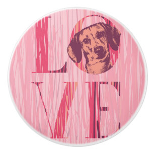 Dachshund dog - Doxie Ceramic Knob