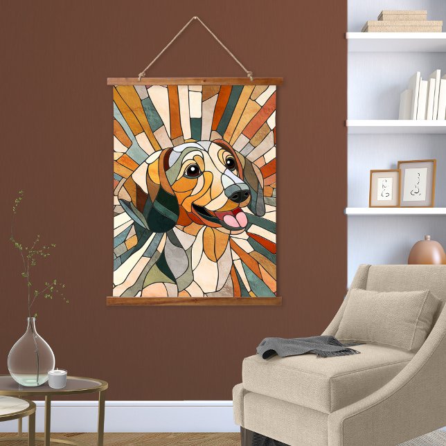 Dachshund dog  - Doxie -colourful mosaic Hanging Tapestry (Creator Uploaded)