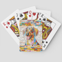 Dachshund dog  - Doxie -colourful mosaic