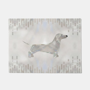 Dachshund dog  - Doxie pearl silhouette Doormat