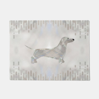 Dachshund dog  - Doxie pearl silhouette Doormat