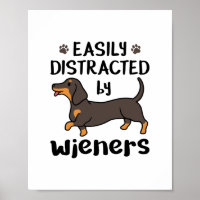 Dachshund Dog Easily Distracted by Wieners