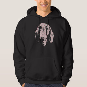 Dachshund   Dog Face Minimalist Silhouette With He Hoodie