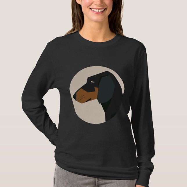 Dachshund Dog Face T-Shirt (Front)