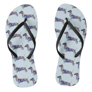 Dachshund Dog  Flip Flops