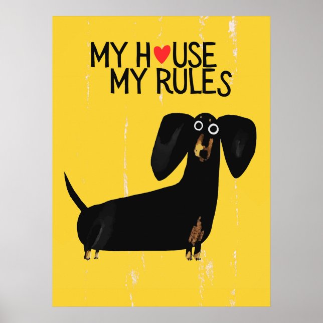 Dachshund dog | Funny & decorative Poster (Front)
