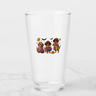 Dachshund Dog Ghost Halloween Glass