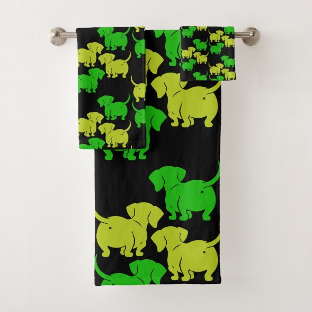Dachshund Dog Gifts Bath Towel Set (Insitu)