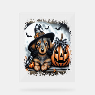 Dachshund Dog Halloween Acrylic Sign