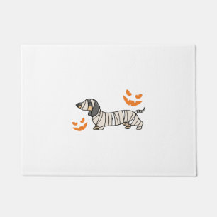 Dachshund Dog Halloween Candy Corn Full Moon Doormat