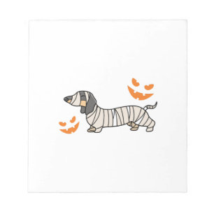 Dachshund Dog Halloween Candy Corn Full Moon Notepad