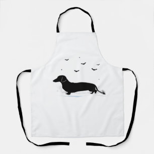 Dachshund Dog � Halloween Moon Silhouette Classic Apron