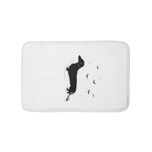 Dachshund Dog � Halloween Moon Silhouette Classic Bath Mat