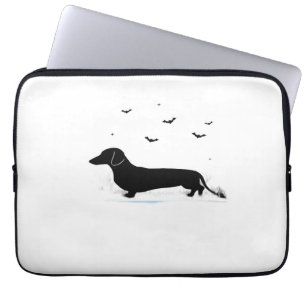 Dachshund Dog – Halloween Moon Silhouette Classic  Laptop Sleeve