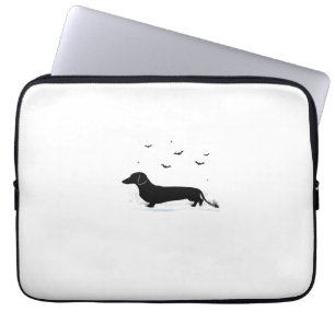 Dachshund Dog � Halloween Moon Silhouette Classic Laptop Sleeve