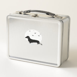 Dachshund Dog � Halloween Moon Silhouette Classic Metal Lunch Box