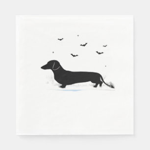 Dachshund Dog – Halloween Moon Silhouette Classic Napkin