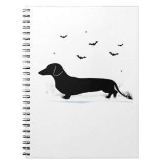 Dachshund Dog � Halloween Moon Silhouette Classic  Notebook