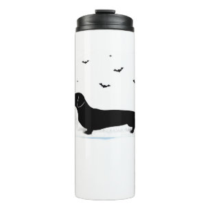 Dachshund Dog – Halloween Moon Silhouette Classic  Thermal Tumbler