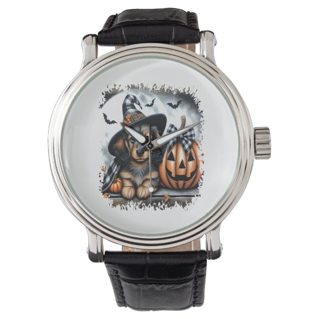 Dachshund Dog Halloween Watch (Front)