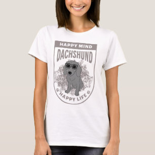 Dachshund Dog Happy Life Cool Women's T-Shirt