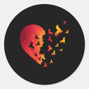 Dachshund Dog Heart Gifts For Dachshund Lovers Classic Round Sticker