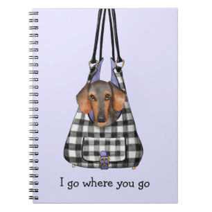 Dachshund Dog in a Bag Notebook