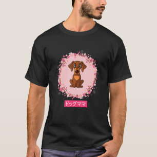 Dachshund Dog Japanese Cherry Blossom Sakura T-Shirt