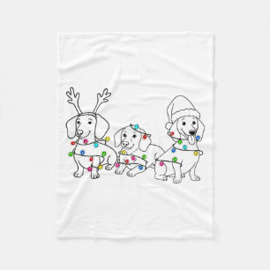 Dachshund Dog Lover Christmas Light Xmas Doxie Mam Fleece Blanket
