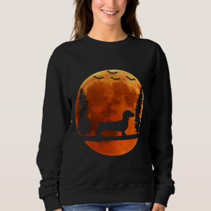 Dachshund Dog Lovers Moon Dachshund Halloween Sweatshirt