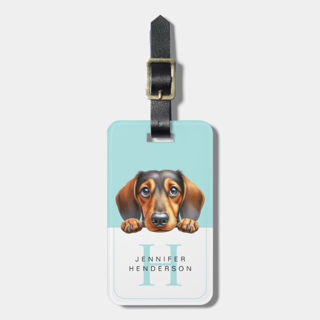 Dachshund Dog Luggage Tags (Front Vertical)
