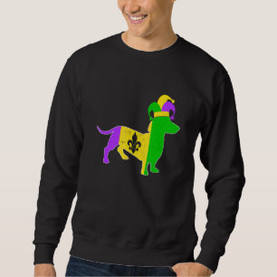 Dachshund Dog Mardi Gras Carnivals Funny Puppy Jes Sweatshirt