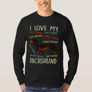 Dachshund Dog Mum Dad Cute T-Shirt