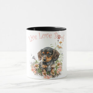 Dachshund Dog Mum Floral Mug