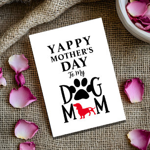 Dachshund Dog Mum Happy Mother's Day Typography  Holiday Card