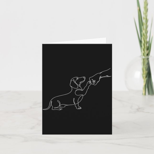 Dachshund Dog Owner Cute Design Card (Front)