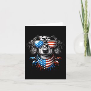 Dachshund Dog Patriotic 4th Of July American Usa F Card