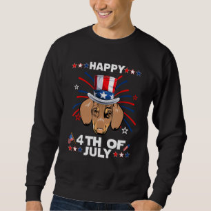 Dachshund Dog Patriotic American 4th Of July Dogs Sweatshirt