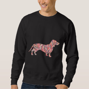Dachshund Dog Pattern Doodle Sweatshirt