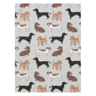 Dachshund dog pattern tablecloth