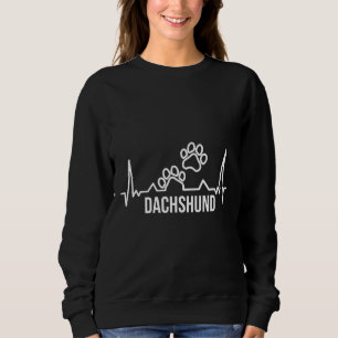Dachshund Dog Paw Prints For Women Sweatshirt